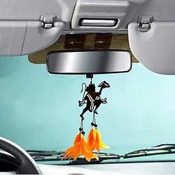 inon import export iie Acrylic Dream Catcher Car HangingLord Hanuman Orange Feather Theme/withOrigional Feather/Car Hanging Decor/Pack of 1 (Flying Hanuman DC -41)-picture-12