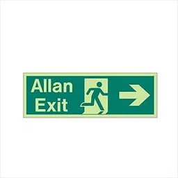 Exit with Right Arrow Sign Glow Sticker |Waterproof Radium Night Glow Illumination Sticker | Wall Stickers-picture-14