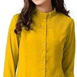 oriex the original fashion Girls Mandarin Collar 3/4 Sleeves shirt-45-picture-46