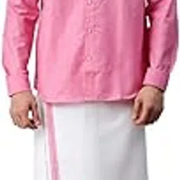 ramraj cotton RAMRAJ trending cotton full sleeve shirt and fancy border dhoti for men-picture-18