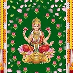 S2S Stylish Laxmi Backdrop Cloth for Pooja Decoration Traditional, Background Decoration Cloth | Curtain Cloth for All Festival, Functions & Ceremonies - (5 x 8 Feet) (LAXMI)-picture-16