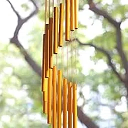 Paradigm Pictures Wind Chimes for Home || Home Decor Items (Golden Color)-image-59