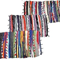 Gowri Tex Premium Multi-Colors Cotton Mat,Door Mat,Size (16 x 26), Pack of 3-picture-18