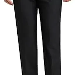 park avenue Men's Mid Rise Regular Fit Checks Pattern Polyester Viscose Blend Flat Front Trouser-picture-15