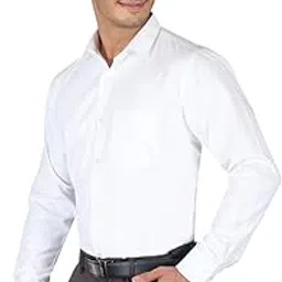 young & formals by cambridge Men’s Slim Fit Dobby Shirt | Long Sleeve, Spread Collar, Standard Length | Stylish & Comfortable Formal Shirt for Office & Casual Wear image 1