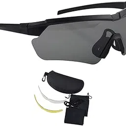Cycling Glasses PC Frame Bike Glasses Sports Glasses for Golf Running Skiing Black-picture-53