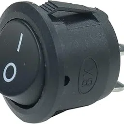 Electronic Spices KCD1 T125 6a 250v Ac Round Black Color 2 Pin Spst Small Plastic Rocker Switch Pack of 10pcs-image-73