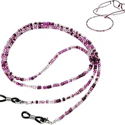ahamo Adjustable Unisex Eyeglass Chain with Anti-Slip Tips - Durable Specs Holder Strap for Men & Women (Purple)-picture-20