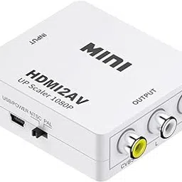 SANCY Mini HDMI to AV RCA Converter – 1080P HD Video Adapter with Up Scaler for HDMI Input to Composite Output – Supports TV, DVD, VCR, Projector-picture-22