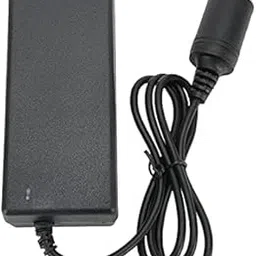 BORIVA Power Adapter Plug AC to DC Power Adapter Converter Car Cigarette Lighter Socket Charger with Pipe Suitable for Digital Car Air Compressor & Home. (Black)-image-95