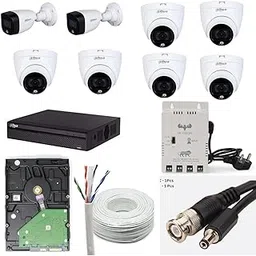 Dahua 2MP with Color HD CCTV Camera Full Set, 2 Bullet, 6 Dome, 8 Channel DVR, 8 Channel JK Vision Power Supply, 1TB Hard Disk, 90 Meter Cable, BNC/DC Connector-picture-35