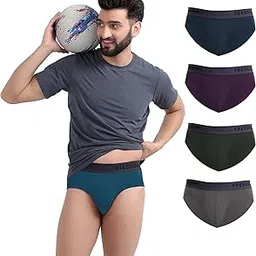 freecultr Men's Underwear Anti Bacterial Micromodal Airsoft Brief - Non Itch No Chaffing Sweat Proof Pack of 5-picture-40