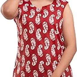 sayang Women's Cotton Printed Night Suit Set of Top & Shorts Sleeveless Women's Lounge Wear Set-picture-40
