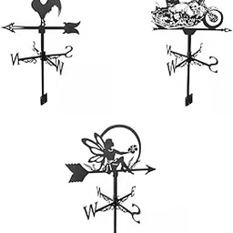 MYADDICTION 3X Metal Weathervane Home Garden Yard Stake Roof Decoration Crafts-picture-10