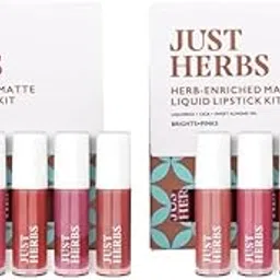 Just Herbs Ayurvedic Liquid Matte Lipstick Kit Set Of 5 With Long Lasting, Hydrating & Lightweight Lip Colour, Brights & Pinks - Paraben & Silicon Free - 5 Ml (Pack of 2)-image-22