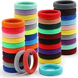 Manrav 30 Pcs Multi Colors Hair Ponytail Holder Elastic Cotton Soft Thick Thin Hair Rubber Head Bands for Girls, Kids, Women, Buns, Ties-picture-23