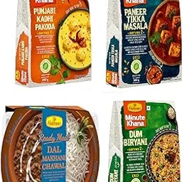 Haldiram's Nagpur Ready To Eat Punjabi Kadhi Pakoda 300g, Paneer Tikka Masala 300g, Dum Biryani 200g, Dal Makhani Chawal 350g Combo-picture-45
