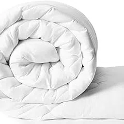 Bezzilish Home Microfibre Comforter, Double (White) - 200 GSM Classic All Season 5* Star Hotel Microfiber Duvet - Warm Rajai/AC Comforter/Quilt - Double Bed (90"x100") image 1