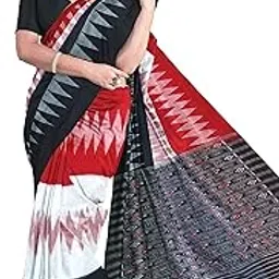 BHS Women's Sambalpuri Pure Cotton Bomkai Saree (Nuapatanapata_Multicolour)-picture-27