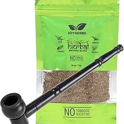 JOYHERBS Herbal Mixture Smoking Blend 100% Tobacco & Nicotine Free 30g | Ayurvedic & Organic Herbs Mix For Smoking(Herbal Smokes - No nicotine/No Tobacco) With Wooden Smoking Pipe Smoking Accessories Kit-image-14