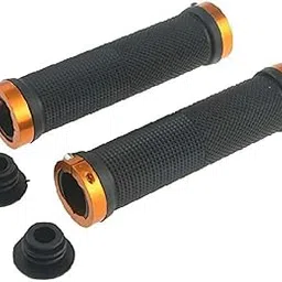 FCC Racing Pair Cycling Lock-on Anti-Slip Bicycle Handlebar Handle Grips for MTB BMX (Golden)-picture-30