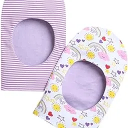 bumzee White & Lavender Girls Cotton Reversible Monkey Cap Pack of 2 (Peb9531)-picture-44