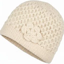 Kagu's Woolen Winter Cap for Women & Girls | Stylish Knitted Beanie Hat | Soft Warm Wool Cap for Cold Weather Fashion (Cream)-image-62