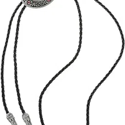 nylsa Vintage Men’s Bolo tie South West Indian Tribal Turquoise Center Bola Tie-picture-53