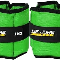 DE JURE FITNESS Ankle & Wrist Weight Set, Adjustable Strap, 1KG Pair (1Kg x 2 = 2kg) (E) Green-picture-43