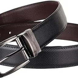 t trendy mart Reversible PU Leather Belt for Men, Black and Brown, Turning Buckle-picture-55