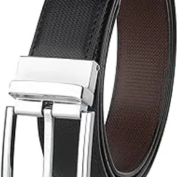 usl Reversible PU-Leather Formal Black/Brown Belt For Men (Color-Black/Brown, 30 Inches of waist size) belt for men-picture-30