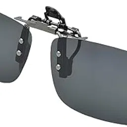 thedarker Attachment Polarized Clip-on Sunglasses UV Protection Sunlight Men & Women Driving Glasses, 1 White Plastic Glasses Case.-picture-15