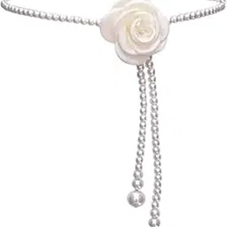 chirography Flower Pearl Camellia Waist Chain | Adjustable Pearl Dress Belt, Bridal Wedding Waist Chain for Women | Ideal for Brides and Parties-picture-10