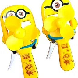 TREND-ASPIRE Pack of 2 Cartoon Handheld Fans for Kids – Manual Press Cooling Fan Toy for Summer Outdoor Fun – Cute Minion & Unicorn Design (Random Color Sent)-picture-29
