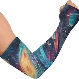 bolaz Cooling Arm Sleeves for Men Women UV Sun Protection Arm Covers Cosmos Space Compression Sleeves Sports Football Golf Cycling-picture-21