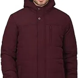 cantabil Solid Maroon Full Sleeves Hooded Regular Fit Men's Casual Jacket | Casual Winter Jackets for Men | Mens Jackets for Winter Wear (P_MJKT00274)-picture-22