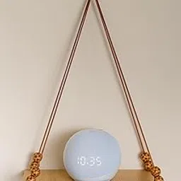 Wood Floating Indoor Wall Hanging Shelf Rack – Wooden Wall Mounted Storage & Decoration Shelf for Plants, Photo Frames, Books – Decor Home, Office, Bedroom, Living Room, Nursery, Alexa Stand-image-11