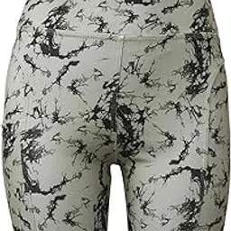 kashikay creation Women’s Polyester Blend Printed and Stretchable Shorts with Pockets High Rise Waist Style Above Knee Length and Slim Fit | Activewear Tights | Gym Fitness Shorts | Daily Fitness Use image 1