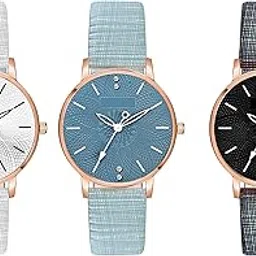 watch city Attractive Analogue Women's Watch (Black Dial) (Pack of 3)-picture-48