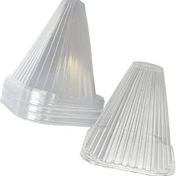 UJEAVETTE Garden Cloches for Plants Mini Greenhouse Outdoor Reusable Bell Plant Covers 15cmx15cmx4.5cm 30pcs-picture-28