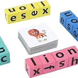 Kidology Wooden Alphabet Spelling Game Matching Letter & Word Puzzle Game with Flashcards, Educational Preschool Learning Toy for Kids Ages 3+-picture-20