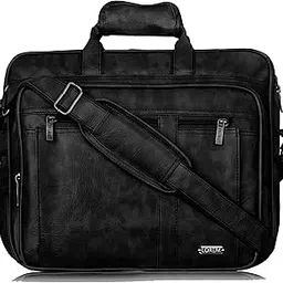 loukya Black Color Faux Leather 28L Messenger Bag For Men BG62-picture-23