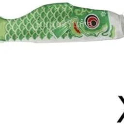 HEAVENGLOW 6x40cm Japanese Carp Windsock Streamer Fish Nobori Koinobori Green-image-16