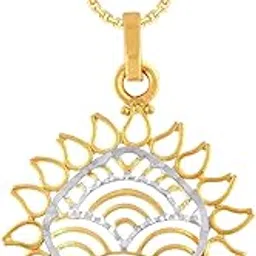 malabar gold & diamonds Yellow Gold Pendant for Women 22k | 22 kt (916) BIS Hallmark Gold Pendant for Women & Girls | 22 Karat Gold Jewellery for Birthday, Wedding, Anniversary & Diwali Gift image 1
