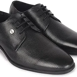 carlton london Men's Textured Leather Lace-Up Derby Shoe-picture-10