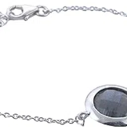 SILVER TREE 925 Pure 925 Sterling Silver Labradorite Gemstone Bracelet | Handcrafted bead bracelet with sterling silver elements, natural labradorite beads | ST102-image-21