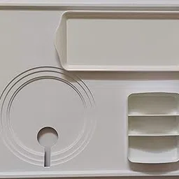 Varadaa ABS Plastic Tray Set for Electric Kettle (White) - 3 Pieces Set-picture-36