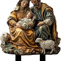 TRENDIVIBE Garden Jesus Nativity Scene Stake 2D Xmas Yard Sign Stake for Festival Patio-image-46