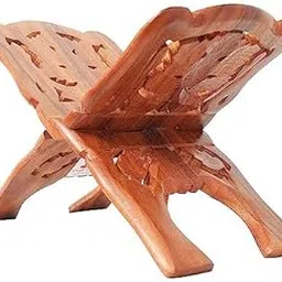 Woodiva Sheesham Wooden Hand Carved Holy Book Stand for Quran, Bible, Bhagwat, Gita, Ramayana & Guru Granth Sahib for Reading Rehal Stand (LF03, 13 inches)-image-91