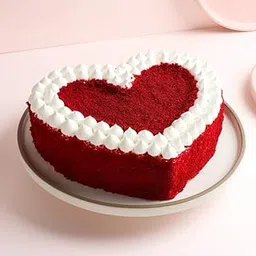 Bakingo Delicious Silky Smooth Fresh Yummy Premium Dark Heart Shape Red Velvet Eggless Cake For Birthday Cake, Anniversary Cake, Valentine's Day Cake, Romantic Occasions Cake (Same Day Delivery) (1Kg)-picture-21